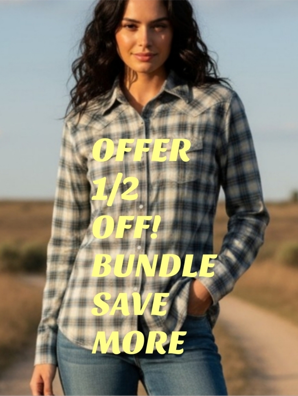 Wrangler plaid western style Shirt Coastal Cowgirl Core